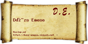 Dúzs Emese névjegykártya